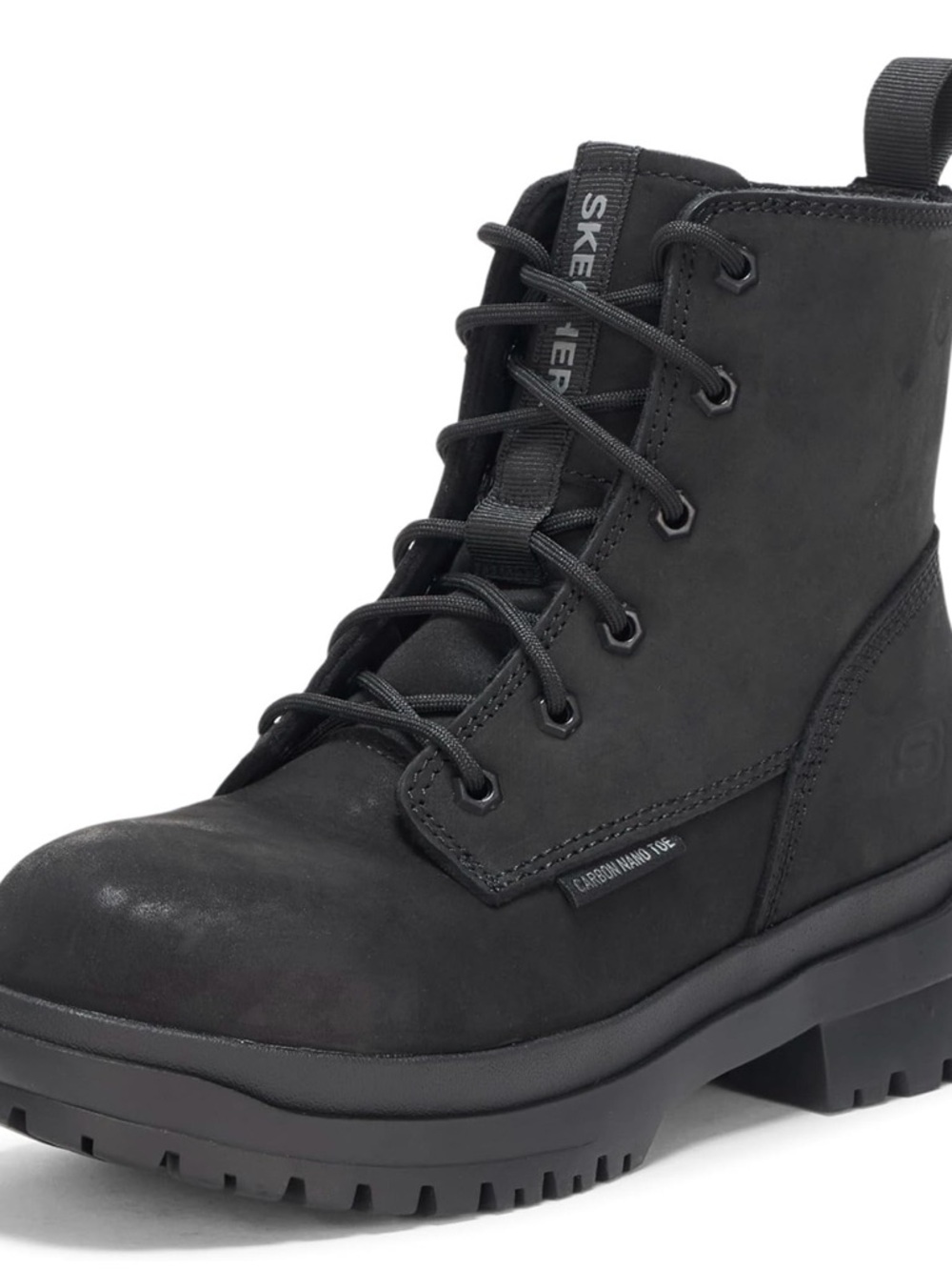 Skechers Women's Black Lace-Up Chunky Combat Boot
